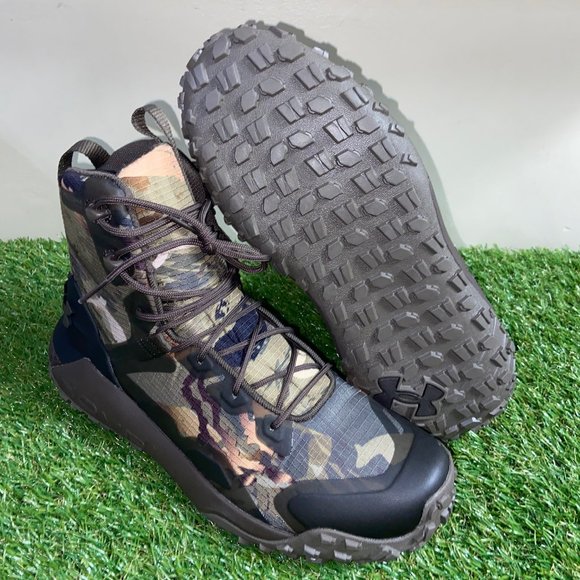 Under Armour UA HOVR Dawn WP Boots Men\'s Size 8 UA Forest AS Camo 3023105-901
